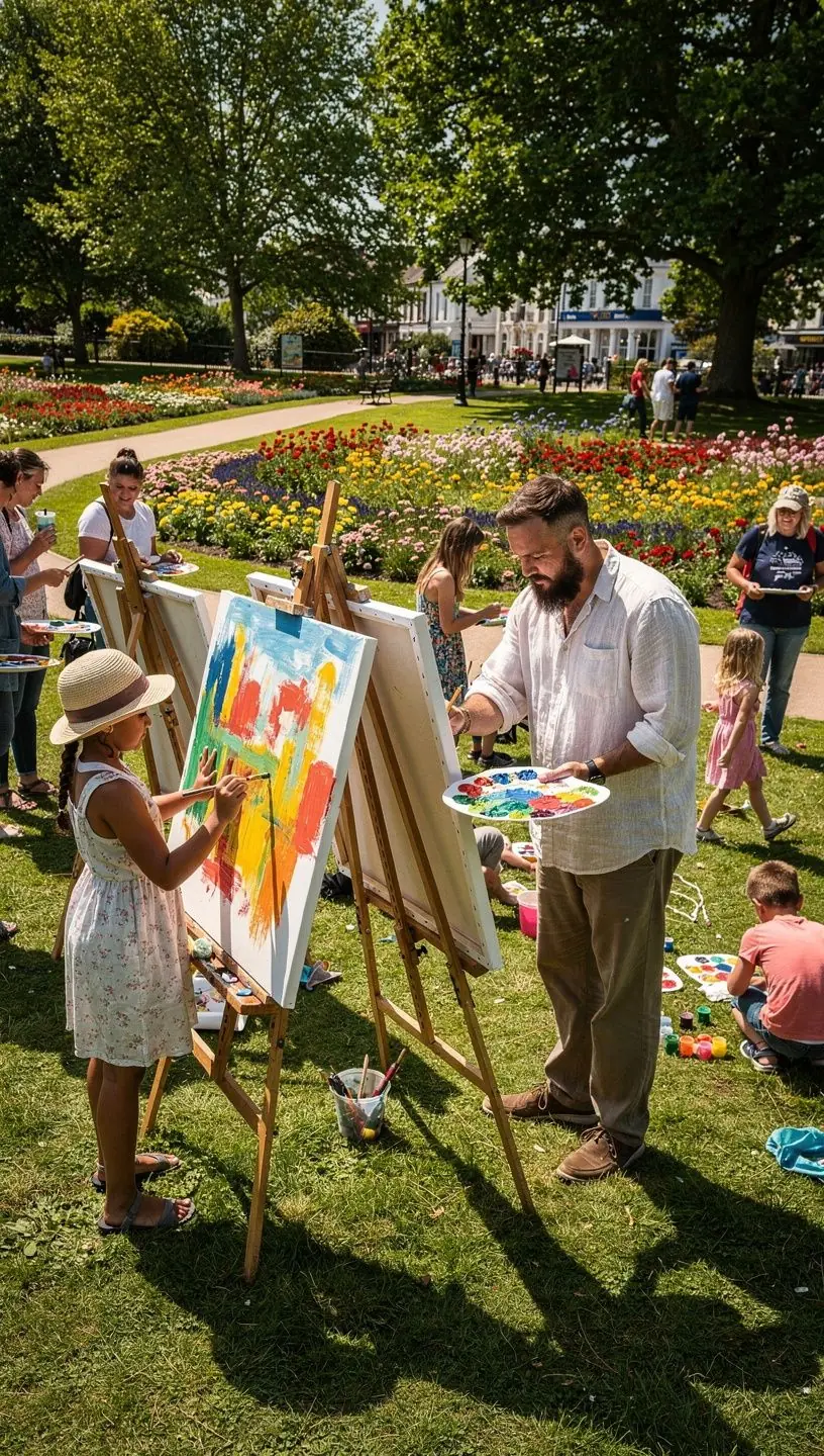 Guided art session fostering creative growth and community.