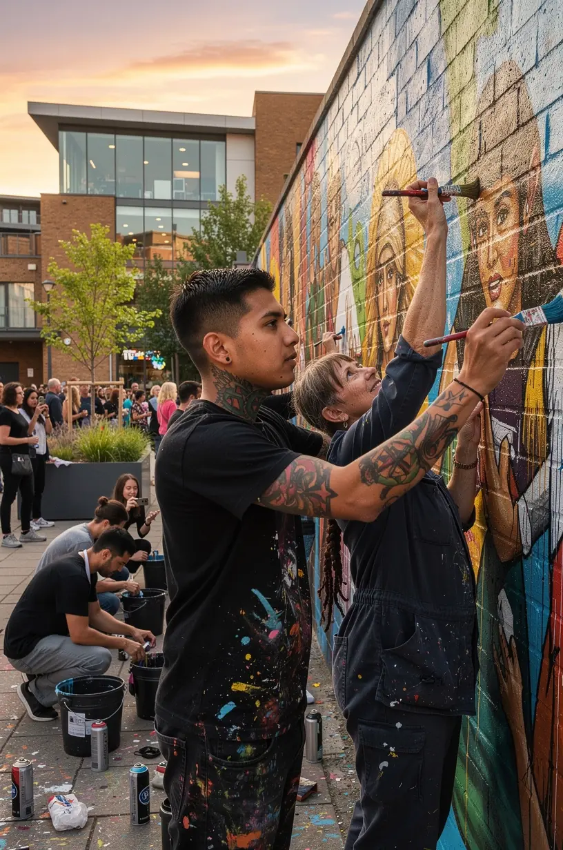 Supportive art community fostering creativity and collaboration.